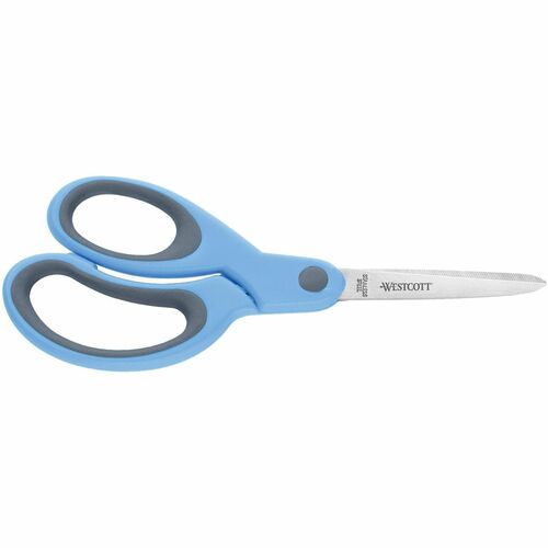 Westcott 7" Soft Grip Lefty Scissors - 7" (177.80 mm) Overall Length - Left - Stainless Steel - Red - 1 Each = ACM14774