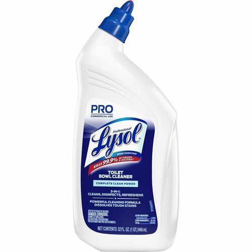 Professional Lysol Power Toilet Bowl Cleaner - 32 fl oz (1 quart) - Wintergreen Scent - Clear - 1 Each