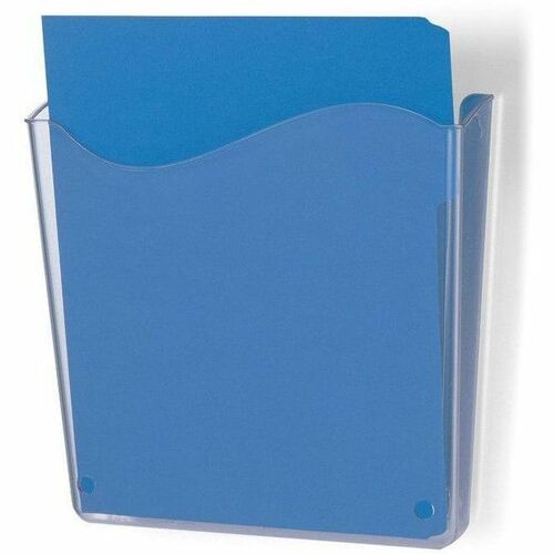 Officemate 21674 File Holder, Wall Mountable, Unbreakable Plastic, Letter/Legal Size,Vertical, Clear - 10.5x3.1x10.1