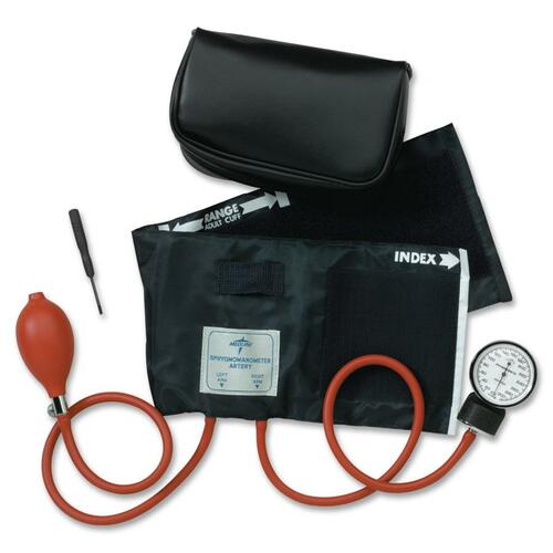 Medline Neoprene Handheld Aneroid Sphygmomanometers - For Blood Pressure - Latex-free, Lightweight - Black - 1 Each