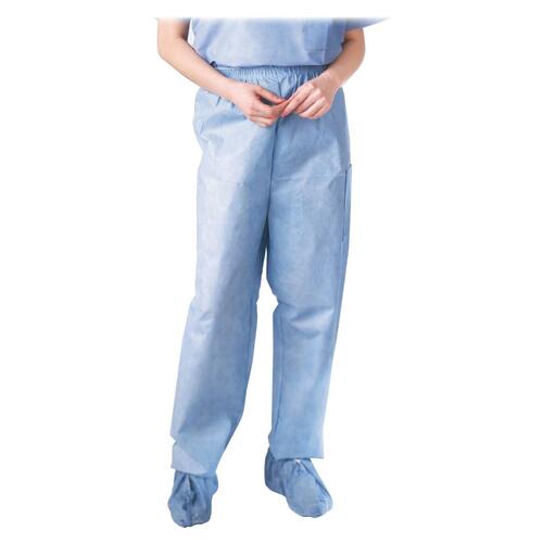 Medline Disposable Elastic Waist Pants - Extra Extra Large (XXL) - Polypropylene - 30 / Carton - Blue