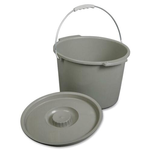 Medline Commode Bucket with Lid & Handle - Polyethylene - 6 / Carton
