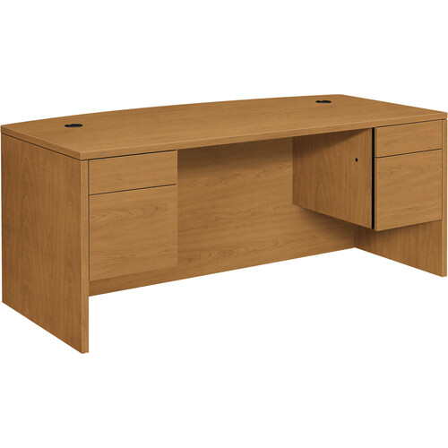 HON 10595 Pedestal Desk - 72" x 36" x 29.5" - Double Pedestal - Finish: Harvest, Laminate