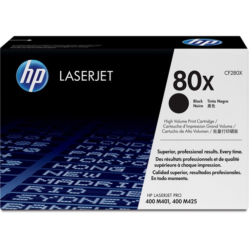 HP 80X (CF280X) Original Toner Cartridge - Single Pack - Laser - 6900 Pages - Black - 1 Each