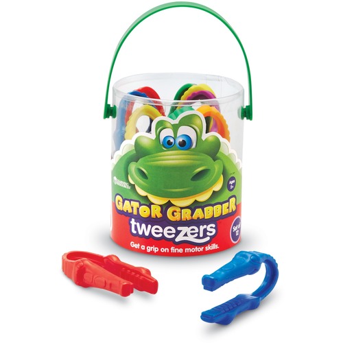 Learning Resources Gator Grabber Tweezers - Skill Learning: Fine Motor, Sensory Perception - 2-5 Year - 12 Pieces