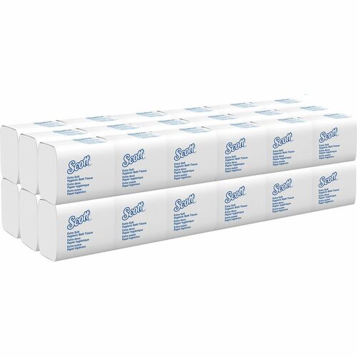 Scott Hygienic High-Capacity Folded Tissue - 2 Ply - 4.50" x 8.30" - White - Fiber - 250 Per Pack - 36 / Carton
