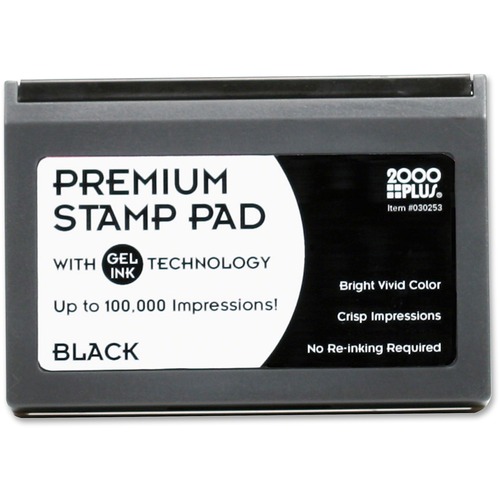 COSCO 2000 Plus Replacement Ink Pad - 1 Each - 2.8" Width x 4.3" Length - Black Ink