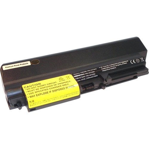 Premium Power Products Compatible 9 cell (7800 mAh) battery for Lenovo Thinkpad R61; T61 - For Notebook - Battery Rechargeable - 7800 mAh - 10.8 V DC - 1