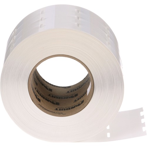 Panduit Thermal Transfer Self-Laminating Labels - 1" Width x 1 1/2" Length - Rectangle - Thermal Transfer - White, Clear - Vinyl - 5000 Total Label(s) - 5000 Piece