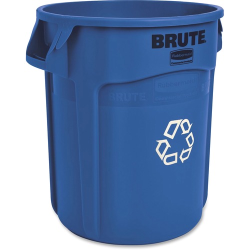 Rubbermaid Commercial Brute 20-Gallon Vented Recycling Container - 20 gal Capacity - Fade Resistant, Durable, Reinforced, UV Coated, Damage Resistant, Warp Resistant, Crack Resistant, Heavy Duty, Handle, Reinforced, Tear Resistant - 22.9" Height x 19.4" D