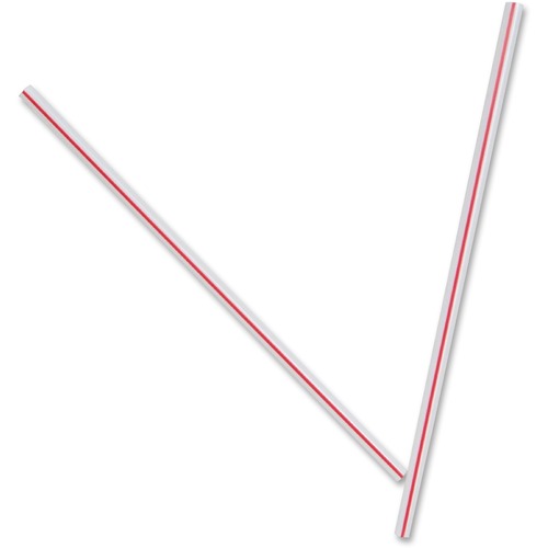 Dixie Plastic Stirrers by GP Pro - 5" Length - Plastic, Polypropylene - 1000 / Box - White, Red