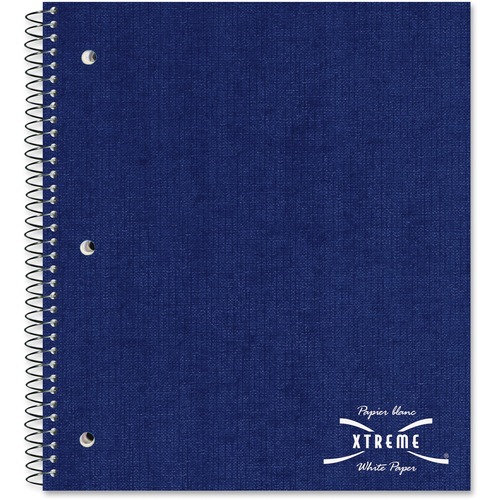 Rediform Kolor Kraft Cover 3 Hole Punched 1-Subject Notebook - 50 Sheets - Wire Bound - Ruled Margin - 16 lb Basis Weight - 11" x 8 7/8" - White Paper - BlueKraft Cover - Easy Tear, Micro Perforated - 1 Each