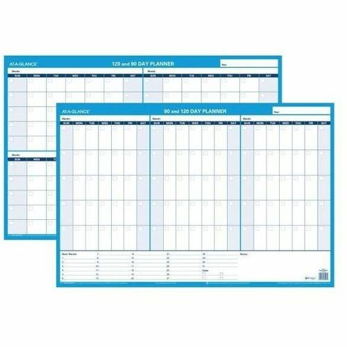 AT-A-GLANCE® Undated Erasable/Reversible Wall Planner, 90 Days, 36" x 24" , 30% Recycled - Large - White Sheet - Wall Mount - 36" Height