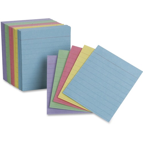 TOPS Oxford Color Mini Index Cards - 200 x Divider(s) - 2.5" Divider Width x 3" Divider Length - White Divider - Recycled - 200 / Pack