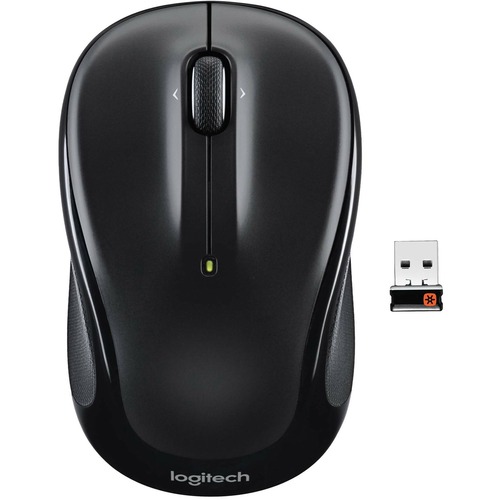 Logitech M325 Wireless Mouse, 2.4 GHz with USB Unifying Receiver, 1000 DPI Optical Tracking, 18-Month Life Battery, PC / Mac / Laptop / Chromebook (Black) - Optical - Wireless - Radio Frequency - 2.40 GHz - Black - 1 Pack - USB - 1000 dpi - Scroll Wheel -
