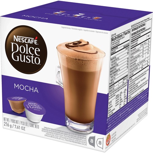 Nescafe Dolce Gusto Mocha Coffee Capsules Capsule - Compatible with Majesto Automatic Coffee Machine - Mocha, Cocoa, Arabica - 16 / Box
