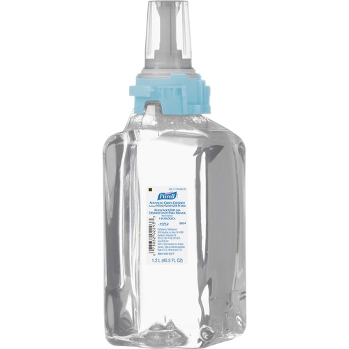 PURELL® Hand Sanitizer Foam Refill - Fragrance-free Scent - 40.6 fl oz (1200 mL) - Kill Germs - Hand - Clear - Dye-free, Fragrance-free - 1 Each
