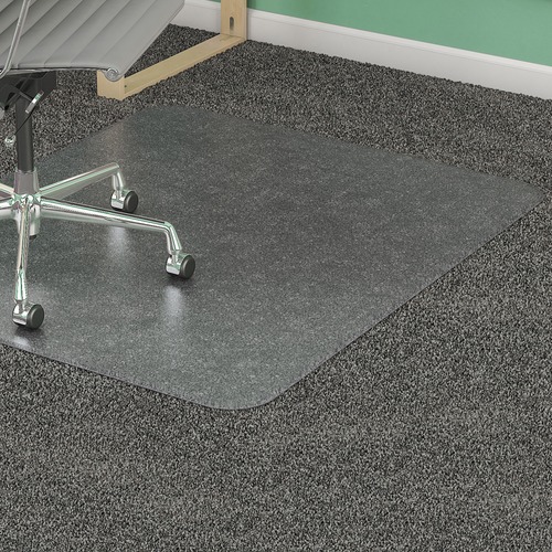 Lorell Medium-pile Chairmat - Carpeted Floor - 60" (1524 mm) Length x 46" (1168.40 mm) Width x 0.13" (3.38 mm) Thickness - Rectangle - Vinyl - Clear