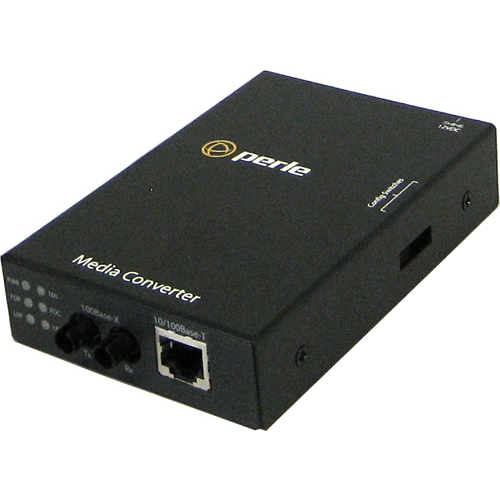 Perle S-110-M2LC2-XT Media Converter - 1 x Network (RJ-45) - 1 x LC Ports - DuplexLC Port - Multi-mode - 10/100Base-TX, 100Base-FX - 2 km - Desktop, Rail-mountable, Rack-mountable, Wall Mountable