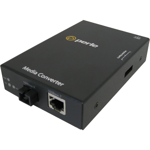 Perle S-110-S1SC20D-XT Media Converter - 1 x Network (RJ-45) - 1 x SC Ports - Single-mode - 10/100Base-TX, 100Base-BX - 20 km - Desktop, Rail-mountable, Rack-mountable, Wall Mountable