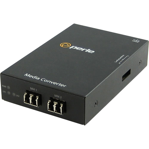 Perle S-1000MM-M2LC2 - Gigabit Ethernet Fiber to Fiber Stand-Alone Media Converter