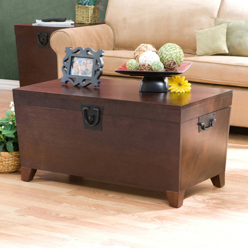 SEI Pyramid Trunk Coffee Table - Espresso - 19" Height x 20.75" Width x 37.75" Length - Assembly Required - Espresso