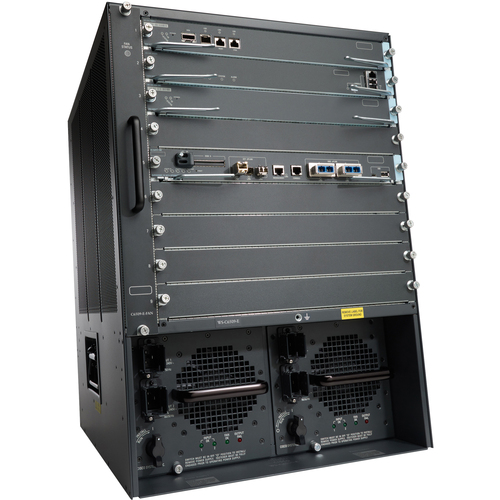 Cisco Catalyst 6509 Enhanced Vertical Chassis - Manageable - 3 Layer Supported - Twisted Pair - PoE Ports - 21U High - Rack-mountable - 90 Day Limited Warranty