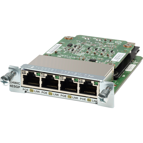 Cisco 4-Port Gigabit Ethernet Enhanced High-Speed WAN Interface Card - 4 x RJ-45 10/100/1000Base-T WAN100