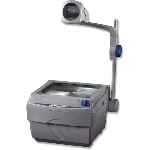 Apollo® 16002 Overhead Projector, 2000 Lumen Output, 10" x 10" , Closed Head - Close - Doublet - Gray