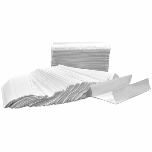 Marcal White C-Fold Towels - White - Fiber - 150 Per Pack - 1 Pack