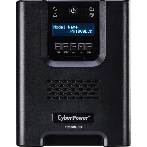 CyberPower PR1000LCD Smart App Sinewave UPS Systems - 1000VA/1000W, 120 VAC, NEMA 5-15P, Mini-Tower, Sine Wave, 8 Outlets, LCD, PowerPanel® Business, $375000 CEG, 3YR Warranty