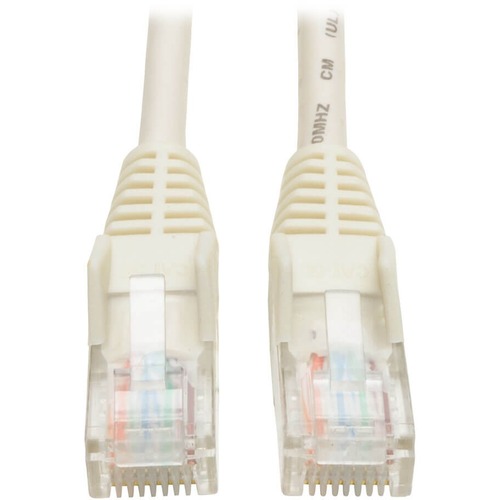 Tripp Lite 7ft Cat5e / Cat5 350MHz Snagless Patch Cable RJ45 M/M White 7' - 7 ft Category 5e Network Cable for Network Device - First End: 1 x RJ-45 Network - Male - Second End: 1 x RJ-45 Network - Male - Patch Cable - White