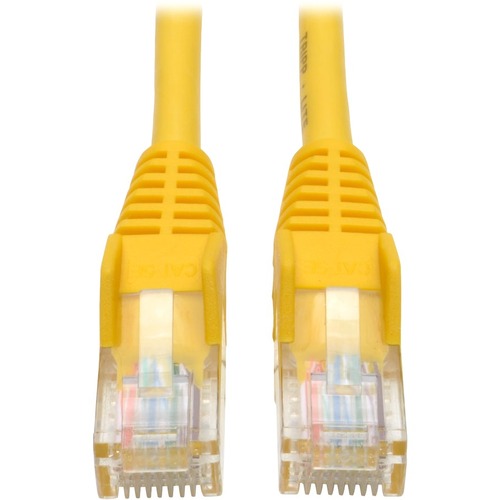 Tripp Lite 15ft Cat5e Cat5 350MHz Snagless Patch Cable RJ45 M/M Yellow 15' - 15 ft Category 5e Network Cable for Network Device - First End: 1 x RJ-45 Network - Male - Second End: 1 x RJ-45 Network - Male - Patch Cable - Yellow