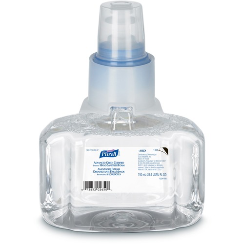 PURELL® Hand Sanitizer Foam Refill - Fragrance-free Scent - 23.7 fl oz (700 mL) - Hands-free Dispenser - Kill Germs - Hand, Skin - Clear - Eco-friendly - 1 Each