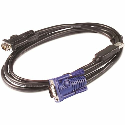 APC by Schneider Electric KVM USB Cable - 6 ft (1.8 m) - 6 ft USB KVM Cable - First End: 1 x 15-pin HD-15 - Male - Second End: 1 x 15-pin HD-15 - Male - Black - 1 Each