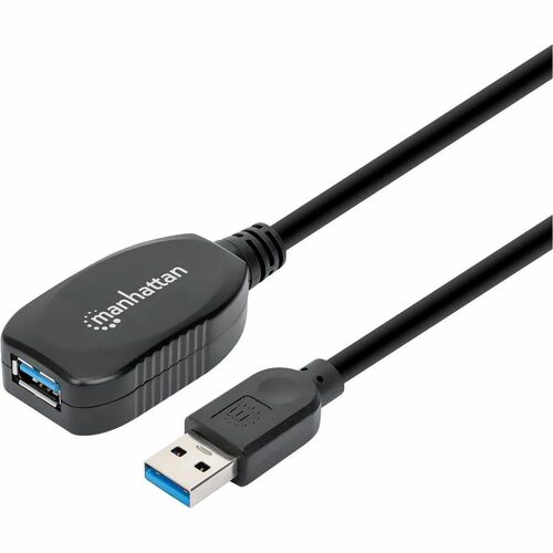 Manhattan SuperSpeed USB 3.0 A Male/A Female Active Extension Cable, 16' - Built-in repeater helps maintain USB 3.0 signal quality, electrical and timing specifications "
