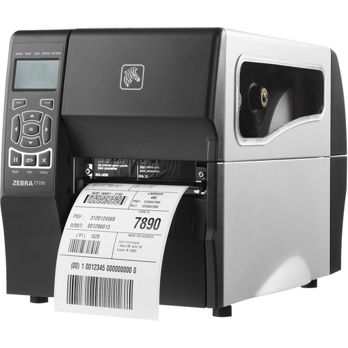 Zebra ZT230 Industrial Direct Thermal Printer - Monochrome - Label Print - USB - Serial - LCD Display Screen - 4.09" Print Width - 6 in/s Mono - 203 dpi - 4.50" Label Width x 39" Label Length