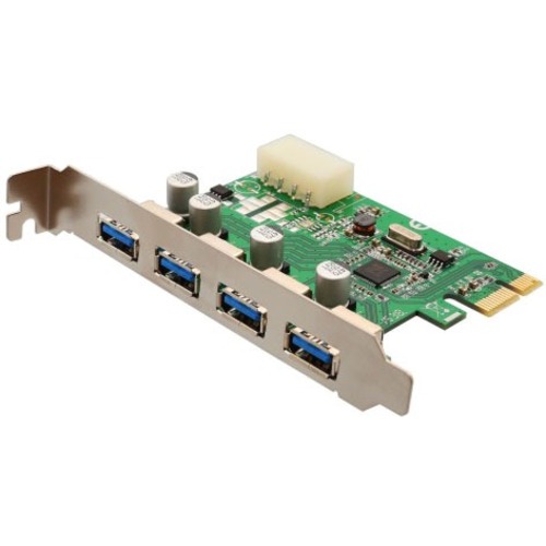 SYBA Multimedia 4 Port USB 3.0 PCI-e x1 Card - Small form factor with explosive speed! Faster and more efficient specification. Now, you can transfer large files, and video in 1/10th of the time.