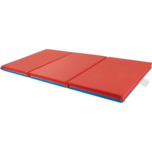 ECR4KIDS 3-section Folding Rest Mat - 48" (1219.20 mm) Length x 23.75" (603.25 mm) Width x 1.25" (31.75 mm) Depth - Rectangle - Polyester, Foam, Vinyl - Red, Blue
