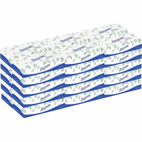 Surpass Flat Box Facial Tissue - 2 Ply - White- Soft, Strong