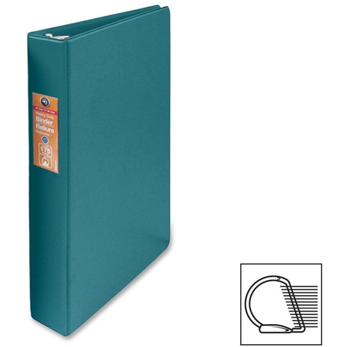 Wilson Jones Heavy-duty D-ring Binder - 1" (25.40 mm) Binder Capacity - Letter - 8 1/2" (215.90 mm) x 11" (279.40 mm) Sheet Size - 3 Ring(s) - Fastener(s): D-Ring - Pocket(s): Internal - Chipboard, Polypropylene - Green - Heavy Duty, Spine Label, Sheet Li