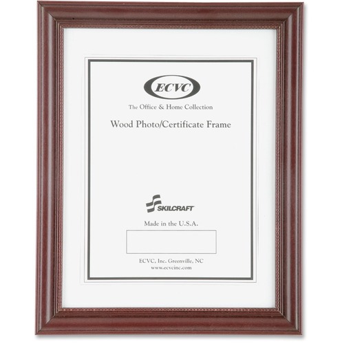 SKILCRAFT Cherry Wood Frames - 8.50" x 11" Frame Size - Vertical, Horizontal - 1 Dozen - Cherry