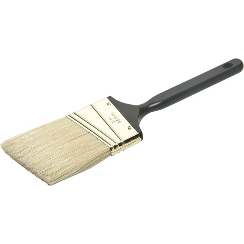 SKILCRAFT Angle Sash Paint Brush - 1 Brush(es) - 2.50" Bristle Plastic Black Handle - Steel Ferrule