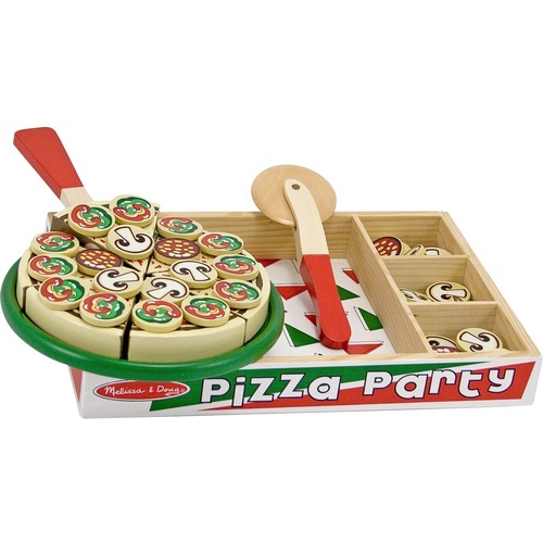 Melissa & Doug - Pizza Party - Wooden Play Food - 3 Year to 5 Year - Wood