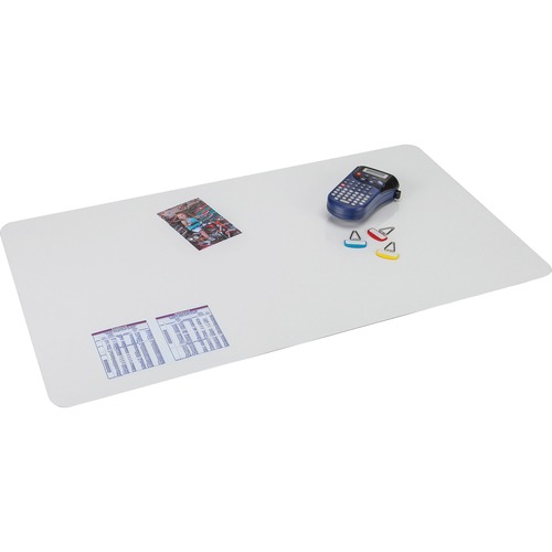 Artistic Krystal Antimicrobial Desk Pad - Rectangle - 24" (609.60 mm) Width x 19" (482.60 mm) Depth - Vinyl - Clear