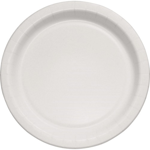Solo Table Ware - 9" Length 9" Width 8.50" Diameter Dinner Plate - Paper - Food - Disposable - White - 500 Piece(s) / Carton