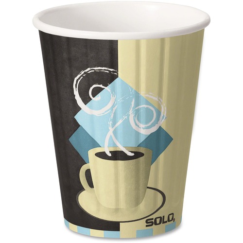 Solo Traveler Insulated Paper Hot Cups - 600 / Carton - Beige - Paper - Hot Drink, Coffee