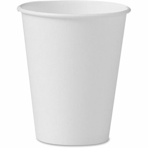 Solo 8 oz Paper Hot Cups - 50.0 / Pack - 20 / Carton - White - Paper - Hot Drink, Beverage, Coffee, Tea, Cocoa