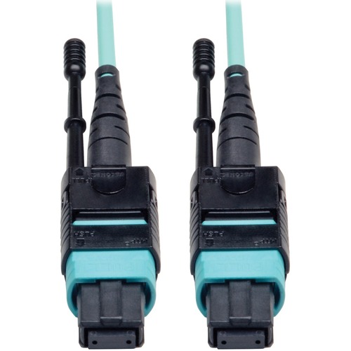 Tripp Lite 10M MTP / MPO Patch Cable 12 Fiber 40GbE Aqua OM3 Plenum 33ft 33' 10 Meter - 12 Fiber,40GbE, 40GBASE-SR4,OM3 Plenum-rated - Aqua, 10M (33-ft.)"