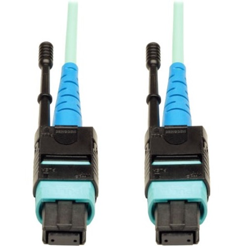 Tripp Lite 5M MTP / MPO Patch Cable 24 Fiber 100GbE Aqua OM3 Plenum 16ft 16' 5 Meter - 100GBASE-SR10, CXP, 24 Fiber, 100GbE OM3 Plenum-rated - Aqua, 5M (16-ft.)"